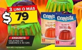 Carrefour Maxi Gelatina exquisita vs sabores x 40 g oferta