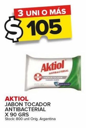 Carrefour Maxi Jabón de tocador aktiol antibacterial x 90g oferta