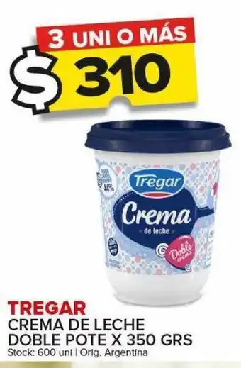 Carrefour Maxi Crema de leche tregar doble pote x 350g ___ oferta