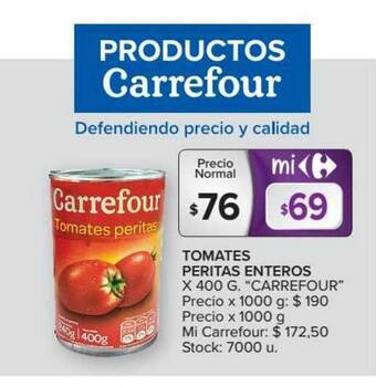 Carrefour Carrefour Tomates Peritas Enteros x 400 g oferta