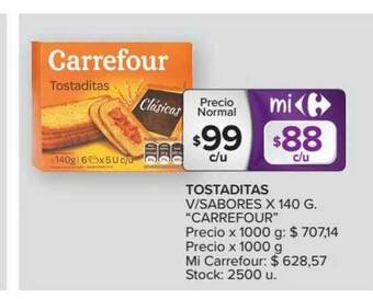 Carrefour Carrefour Tostaditas V Sabores x 140g oferta