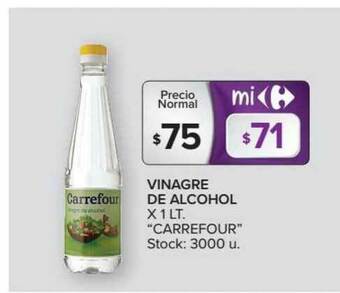 Carrefour Carrefour Vinagre De Alcohol x 1 Lt oferta
