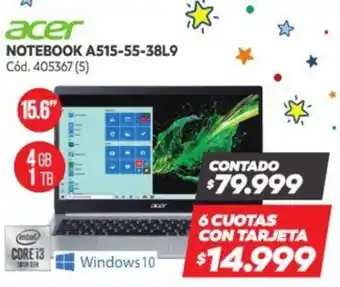 Naldo Lombardi Acer Notebook A515-55-38L9 oferta