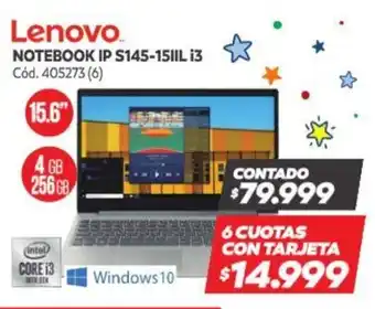 Naldo Lombardi Lenovo Notebook IP S145-IIL i3 oferta