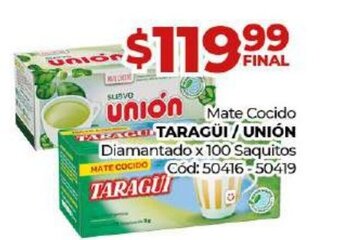 Diarco Mate Cocido Taragüi/ Unión oferta