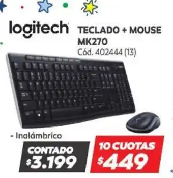 Naldo Lombardi Logitech Teclado + Mouse MK270 oferta