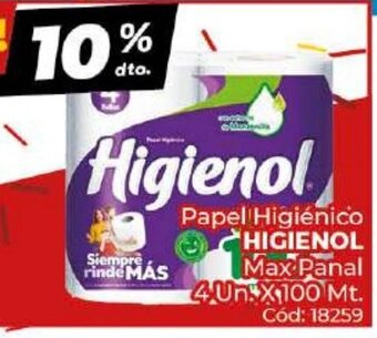 Diarco Papel Higiénico Higienol Max Panal oferta