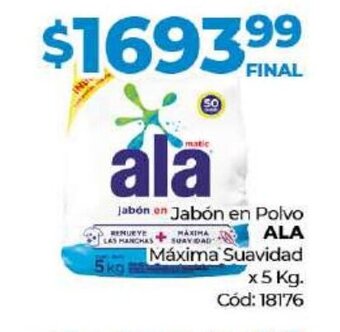 Diarco Jabón en Polvo Ala Maxima Suavidad oferta