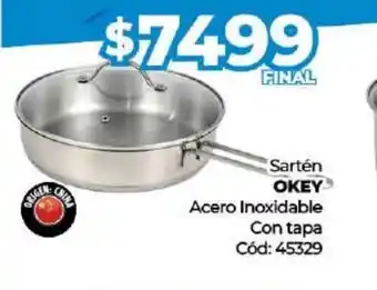 Diarco Sartén Okey Acero Inoxidable Con Tapa oferta