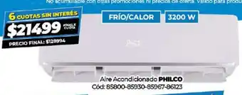 Diarco Aire Acondicionado Philco oferta
