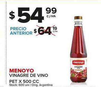 Carrefour Maxi Menoyo Vinagre De Vino Blanco Pet x 500cc oferta