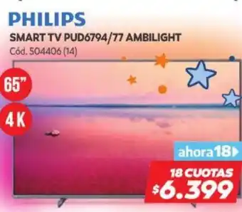 Naldo Lombardi Philips Smart TV PUD6794/77 Ambilight oferta