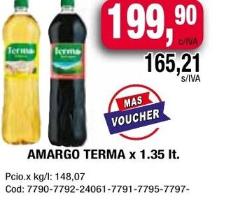 Maxiconsumo Amargo Terma x 1.35 lt oferta