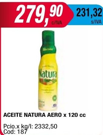 Maxiconsumo Aceite Natura Aero x 120 cc oferta