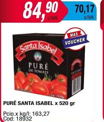 Maxiconsumo Puré Santa Isabel x 520 gr oferta