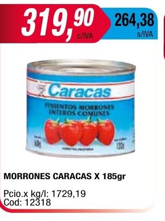 Maxiconsumo Morrones Caracas x 185gr oferta