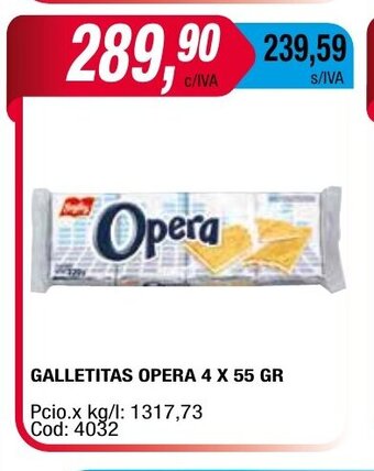 Maxiconsumo Galletitas Opera 4 x 55 GR oferta