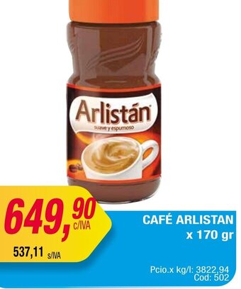 Maxiconsumo Café Arlistan x 170gr oferta