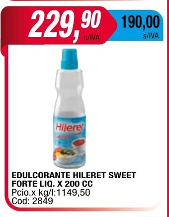 Maxiconsumo Edulcorante Hileret Sweet Forte Liq. x 200 cc oferta