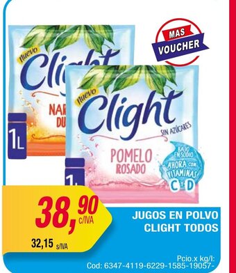 Maxiconsumo Jugos en Polvo Clight Todos oferta