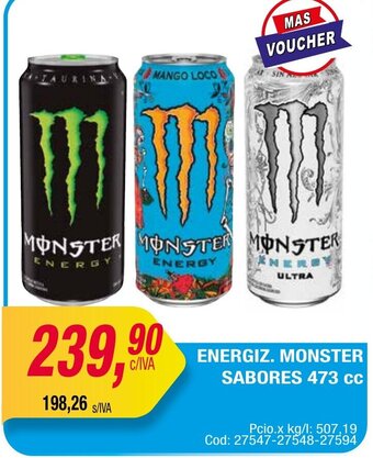 Maxiconsumo Energiz. Monster Sabores 473cc oferta
