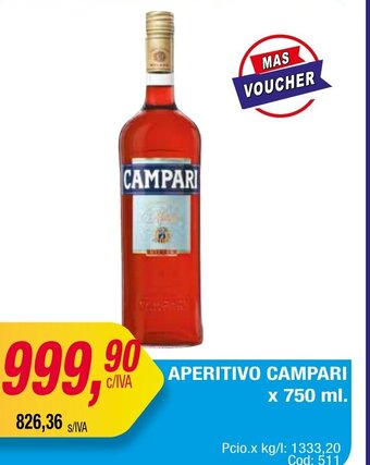 Maxiconsumo Aperitivo Campari x 750ml oferta