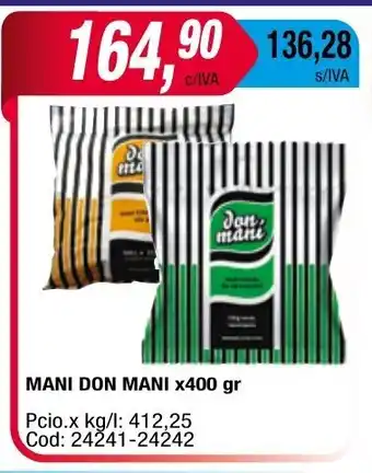 Maxiconsumo Mani Don Mani x 400gr oferta
