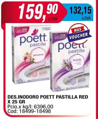 Maxiconsumo Des. Inodoro Poett Pastilla Red x 25gr oferta