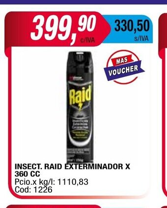Maxiconsumo Insect. Raid Exterminador x 360cc oferta