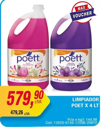 Maxiconsumo Limpiador Poet x 4lt oferta