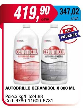 Maxiconsumo Autobrillo Ceramicol x 800ml oferta
