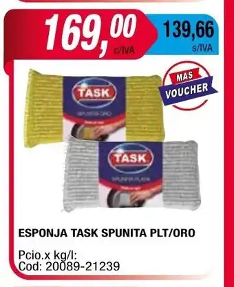 Maxiconsumo Esponja Task Spunita PLT/ORO oferta