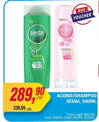 Maxiconsumo Acond/Shampoo Sedal 340ml oferta