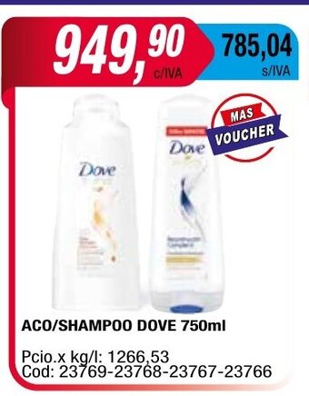 Maxiconsumo Aco/Shampoo Dove 750ml oferta