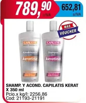 Maxiconsumo Shamp. Y Acond. Capilatis Kerat x 350ml oferta