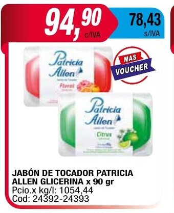 Maxiconsumo Jabón de Tocador Patricia Allen Glicerina x 90gr oferta