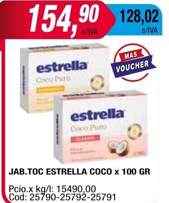 Maxiconsumo Jab. Toc Estrella Coco x 100gr oferta