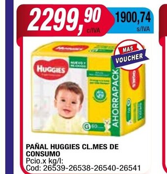 Maxiconsumo Pañal Huggies Cl.Mes De Consumo oferta