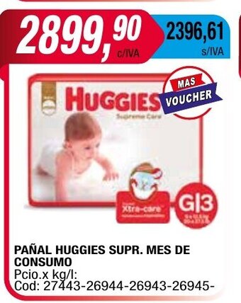 Maxiconsumo Pañal Huggies Supr. Mes de Consumo oferta