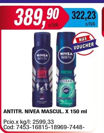 Maxiconsumo Antitr. Nivea Mascul. x 150ml oferta