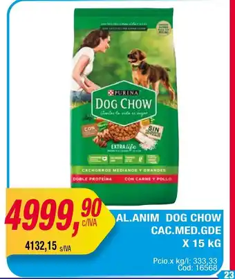 Maxiconsumo Al. Anim Dog Chow Cac. Med. Gde x 15kg oferta