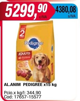 Maxiconsumo Al. Anim Pedigree x 15kg oferta