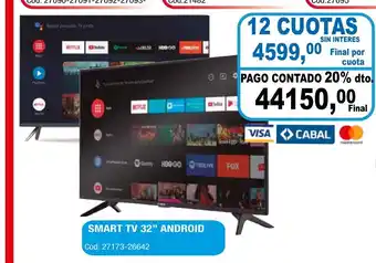 Maxiconsumo Smart Tv 32" Android oferta