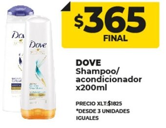 Supermayorista Vital Dove Shampoo / Acondicionador x 200ml oferta