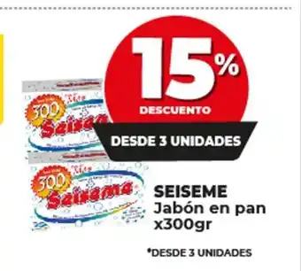 Supermayorista Vital Seiseme Jabón en Pan x 300gr oferta