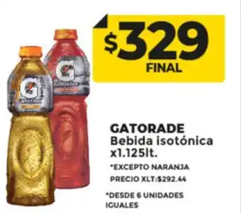 Supermayorista Vital Gatorade Bebida Isotónica x 1.125lt oferta