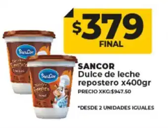 Supermayorista Vital Sancor Dulce de Leche Repostero x 400gr oferta