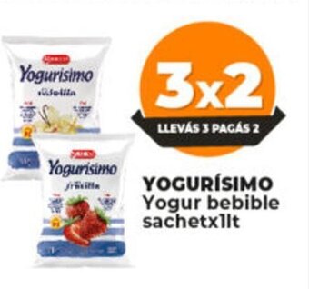 Supermayorista Vital Yogurísimo Yogur Bebible Sachet x 1lt oferta