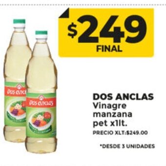 Supermayorista Vital Dos Anclas Vinagre Manzana Pet x 1lt oferta