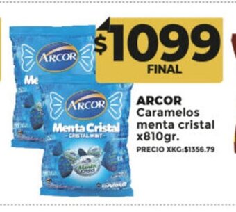 Supermayorista Vital Arcor Caramelos Menta Cristal x810gr oferta
